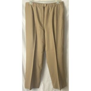 Pendleton Women Tan 100% Wool Dress Pants Lined Career High Rise USA Sz 16W